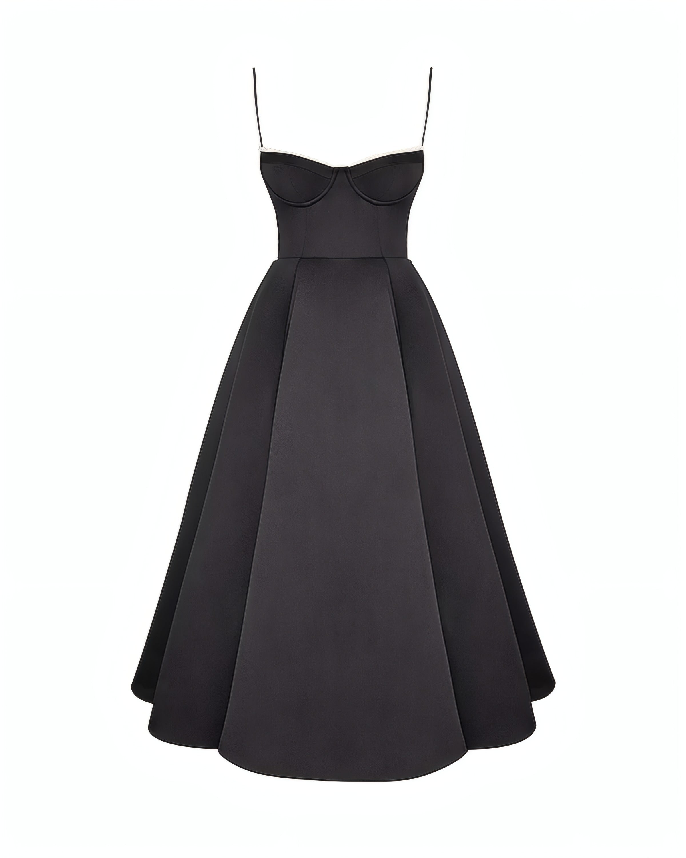 Inez | Elegant Midi Dress Black, photo studio