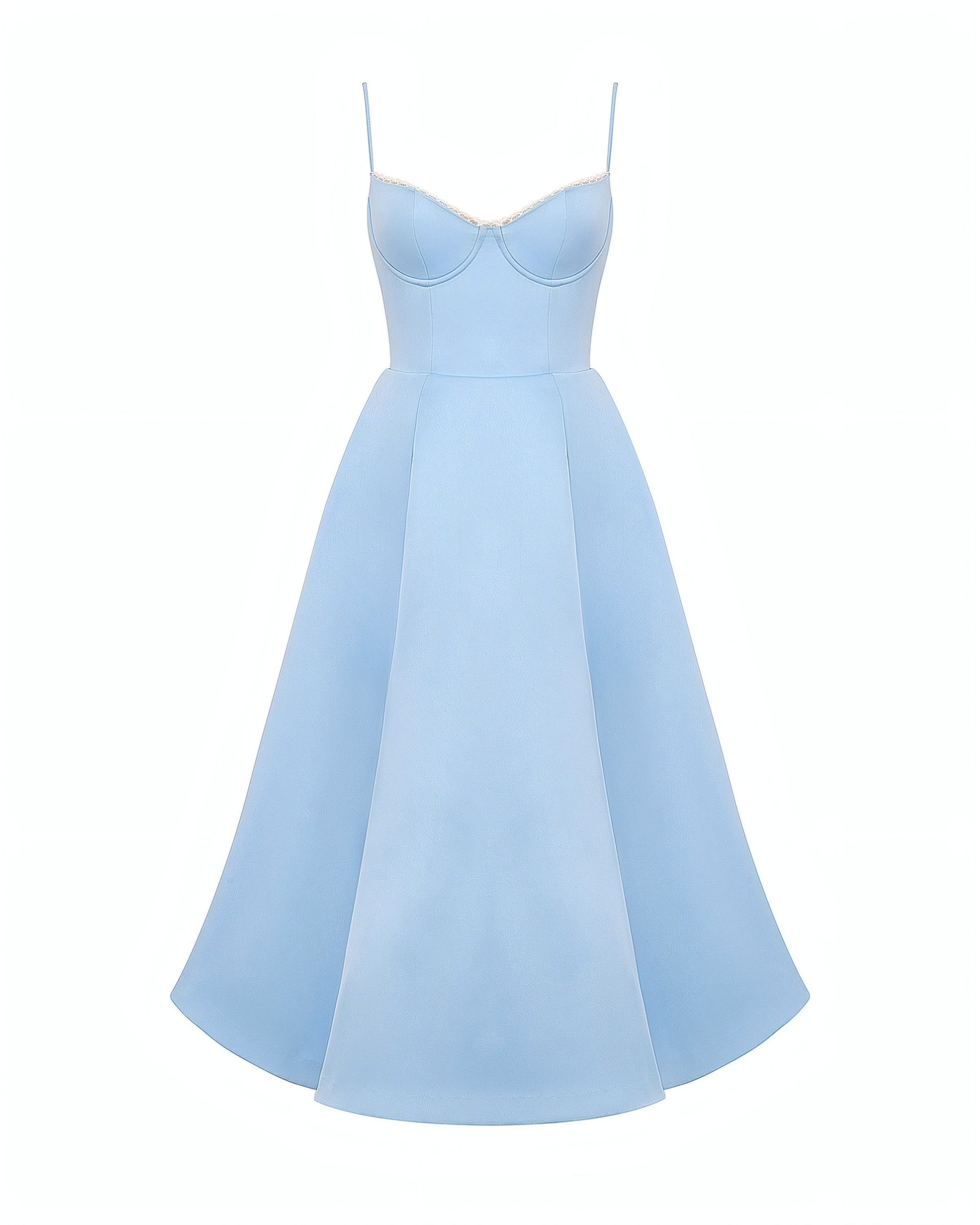 Inez | Elegant Midi Dress Baby Blue, photo studio