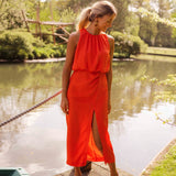 Charmaine | Elegant Halter-Neck Midi Dress