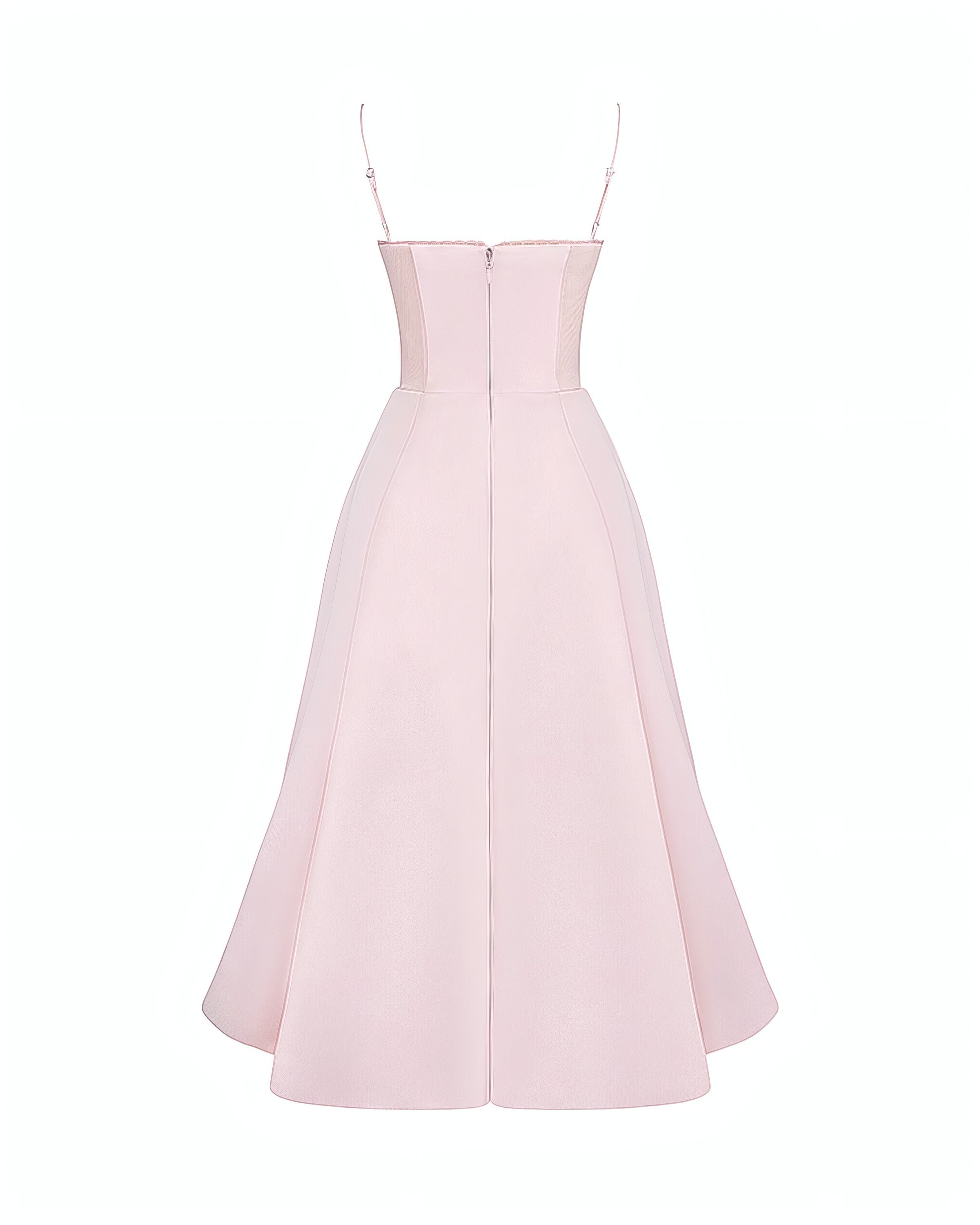 Inez | Elegant Midi Dress Blush Pink, photo studio