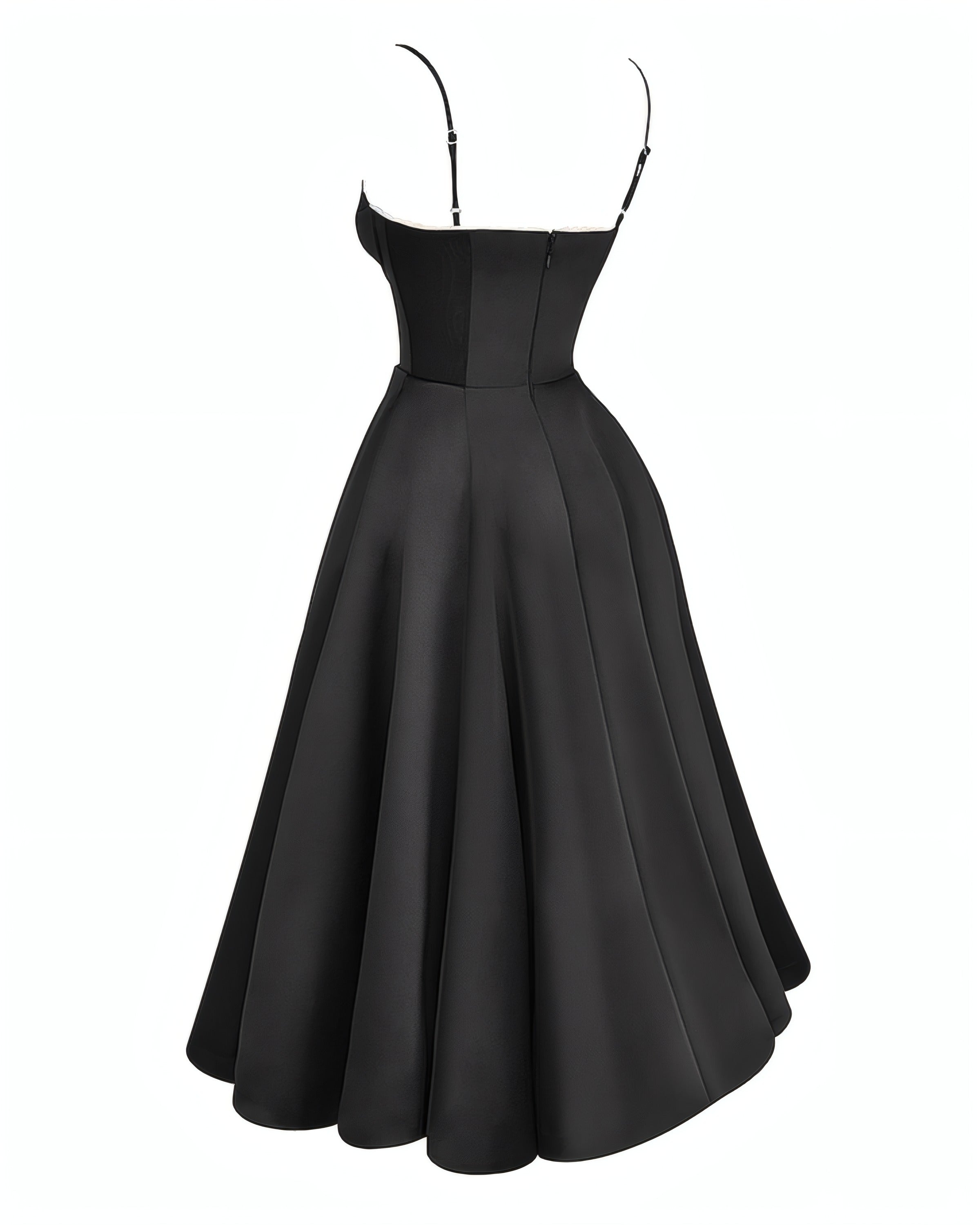 Inez | Elegant Midi Dress Black, photo studio