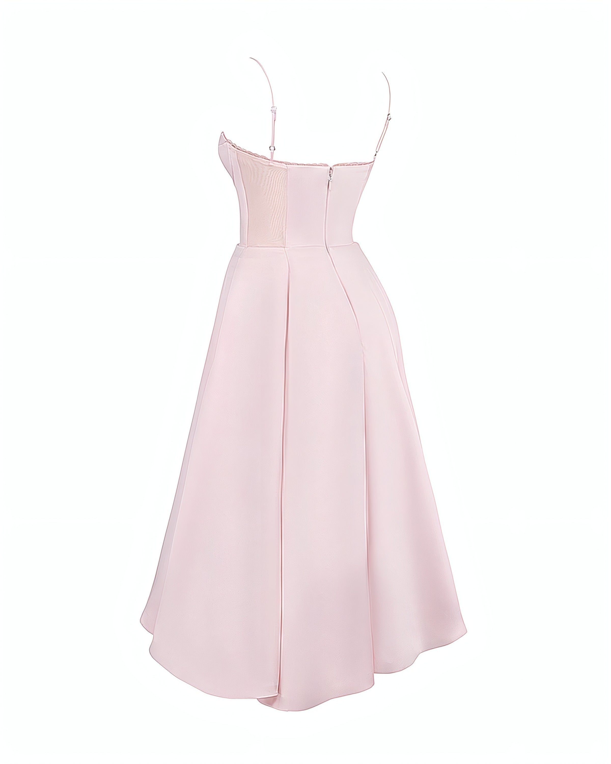 Inez | Elegant Midi Dress Blush Pink, photo studio