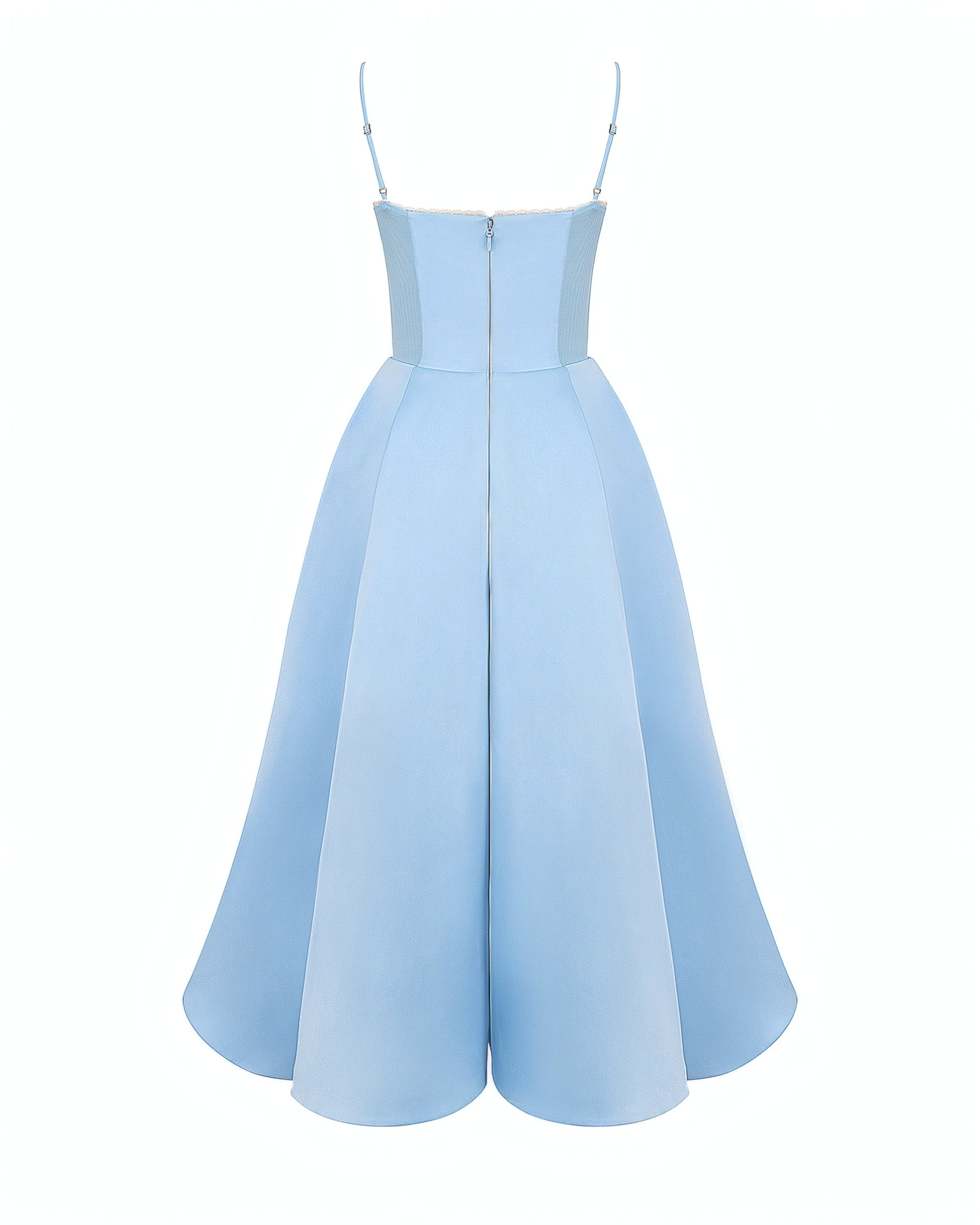 Inez | Elegant Midi Dress Baby Blue, photo studio