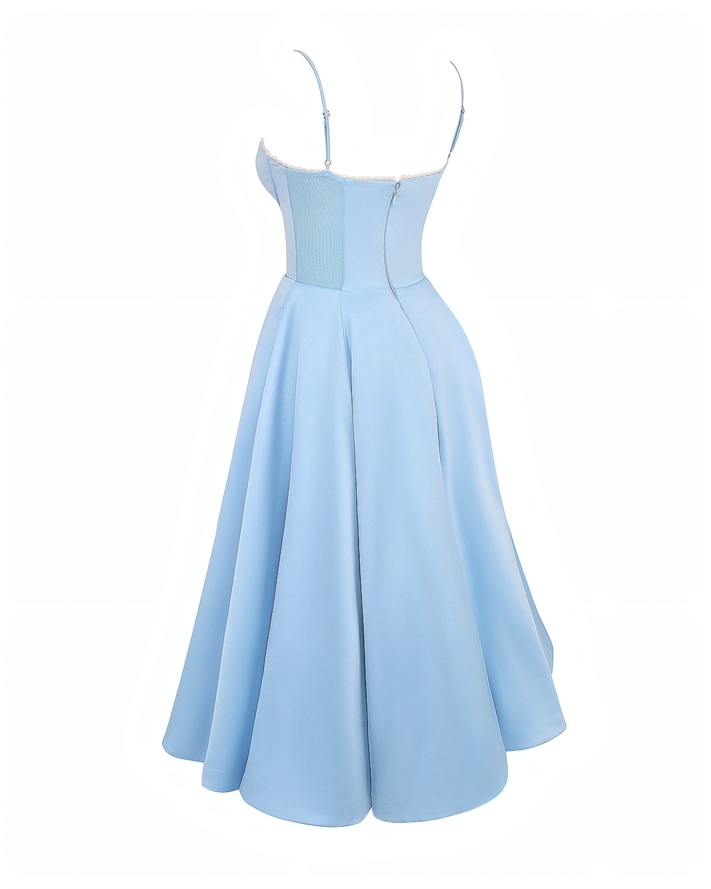 Inez | Elegant Midi Dress Baby Blue, photo studio