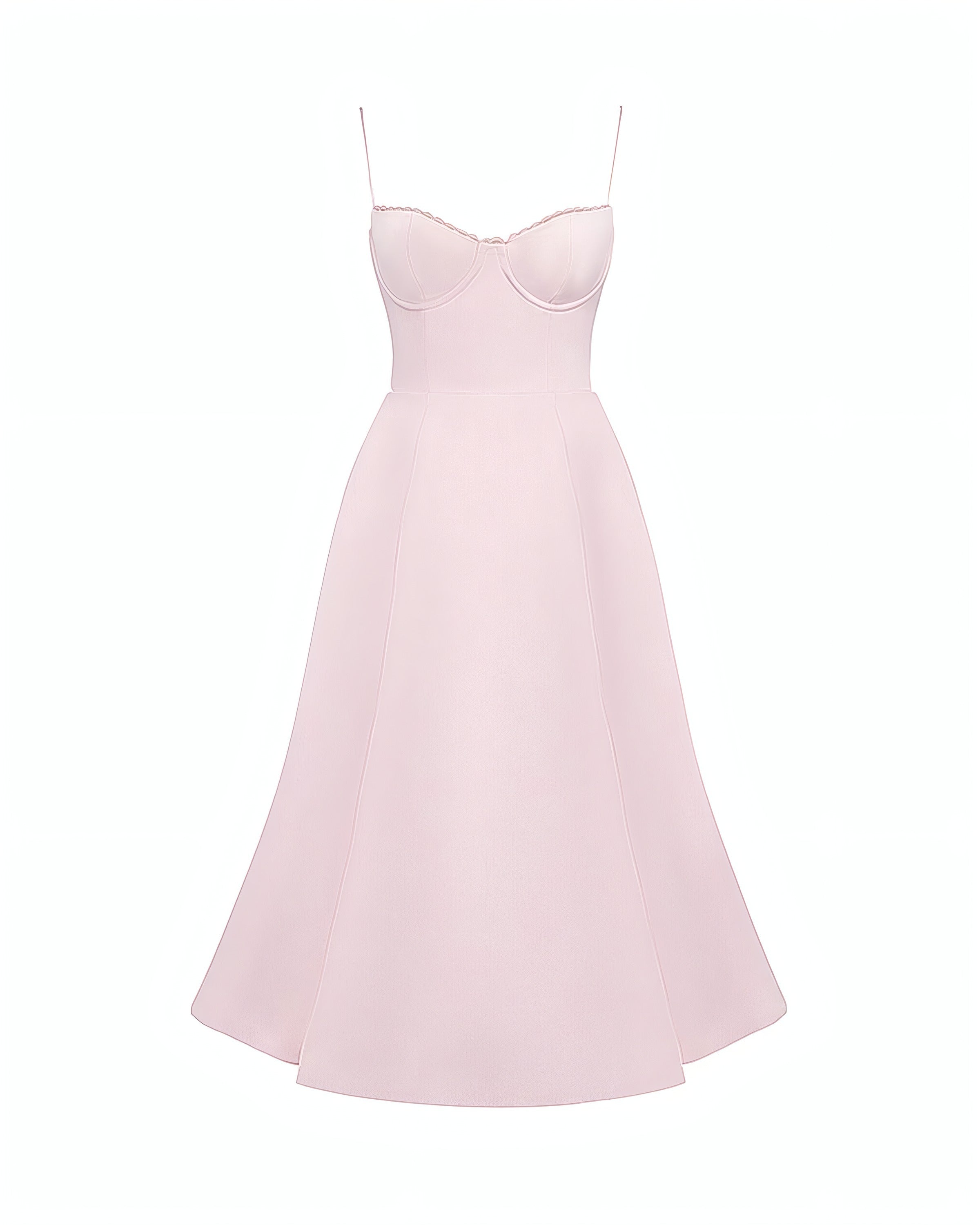 Inez | Elegant Midi Dress Blush Pink, photo studio