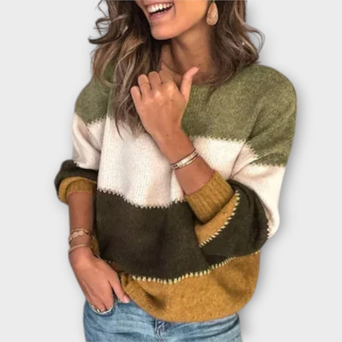 Colourblock Patchwork Jumper