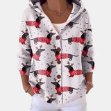 Colourful Cats Hooded Cardigan