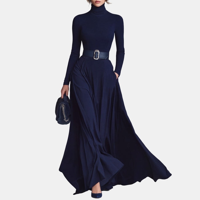 Cordelia | High-Neck Knit Maxi Dress