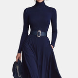 Cordelia | High-Neck Knit Maxi Dress