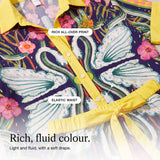 Corisande | Bold Floral Shirt and Shorts Set with a Diamond Hem