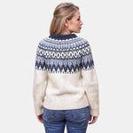 Cream and Navy Nordic Jumper