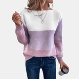 Cream and Taupe Colourblock Jumper