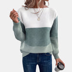 Cream and Taupe Colourblock Jumper