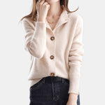 Cream Buttoned Cardigan