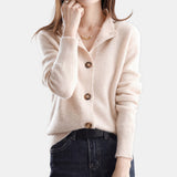 Cream Buttoned Cardigan