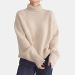 Cream Chunky Turtleneck Jumper