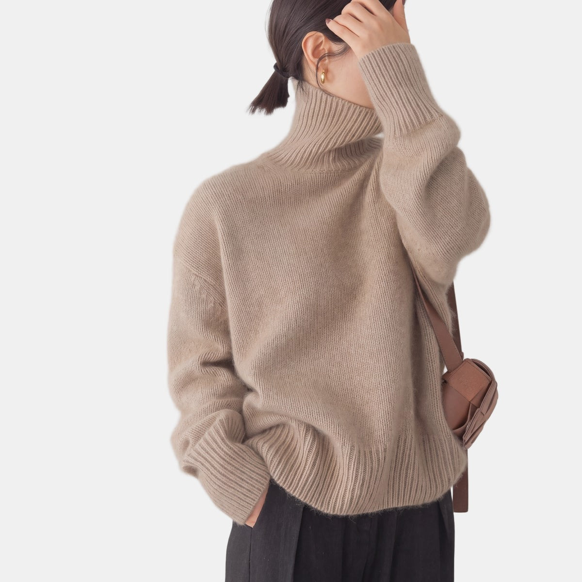 Cream Chunky Turtleneck Jumper