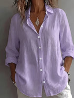 Renata | Turn-Down Collar Long-Sleeve Shirt