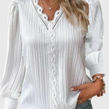 Bertie | Puff-Sleeve V-Neck Blouse