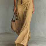 Caroline | Belted Shirt-Style Maxi Dress