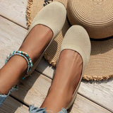 Frieda | Rib-Knit Slip-On Ballet Flats