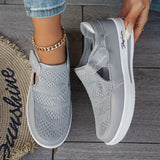 Allison | Cut-Out Knit Sneakers with a Strap Fastening