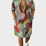 Mary | Colourful V-Neck Dress