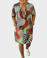 Mary | Colourful V-Neck Dress