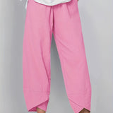 Kaeli | Wide Cropped Trousers with a Petal Hem