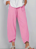 Kaeli | Wide Cropped Trousers with a Petal Hem