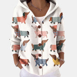 Dachshund Hooded Cardigan