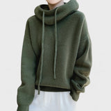 Drawstring Funnel-Neck Jumper