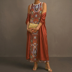 Danielle | Floral Maxi Dress with Matching Vest
