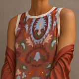 Danielle | Floral Maxi Dress with Matching Vest
