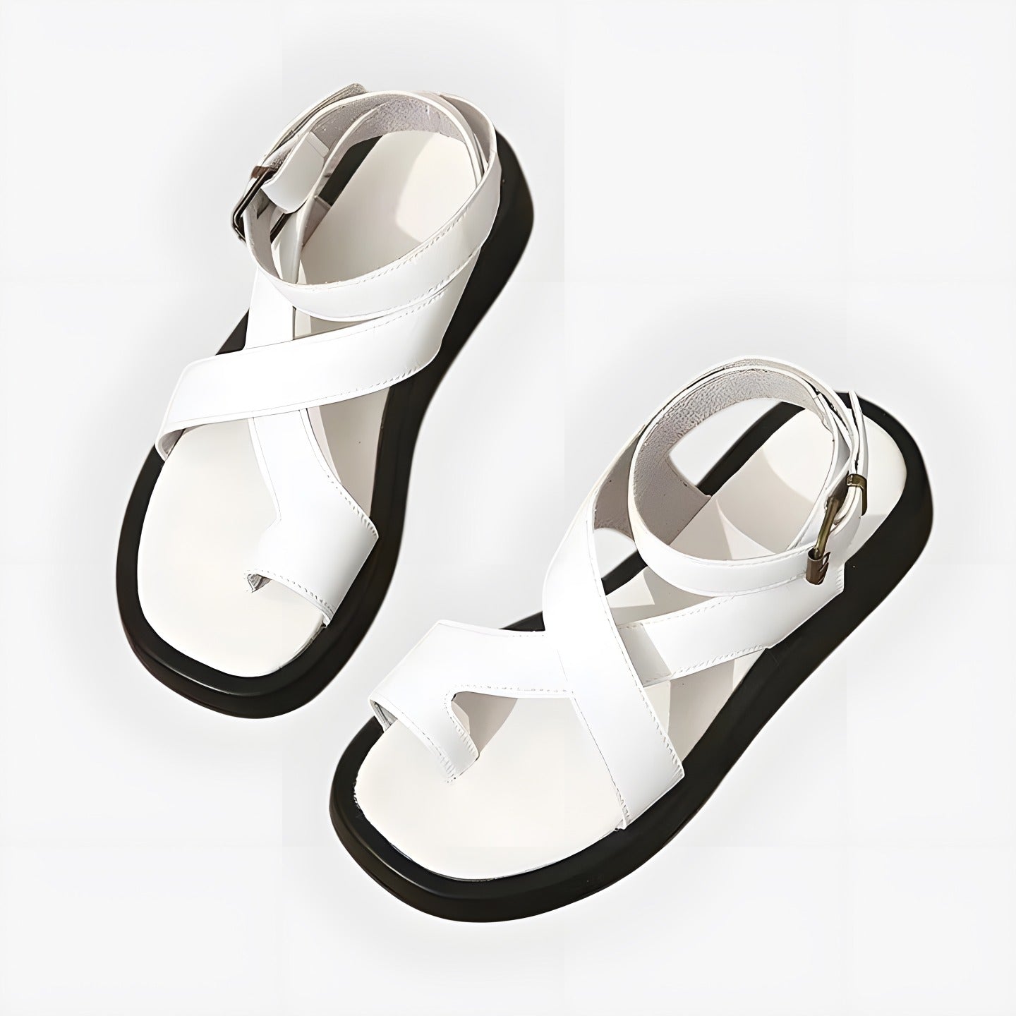 Imelda | Women's Chunky Platform Sandals White, photo studio