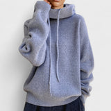 Drawstring Funnel-Neck Jumper
