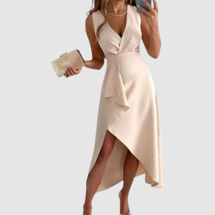Vicky | Elegant V-Neck Wrap Dress