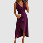 Vicky | Elegant V-Neck Wrap Dress