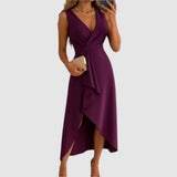 Vicky | Elegant V-Neck Wrap Dress