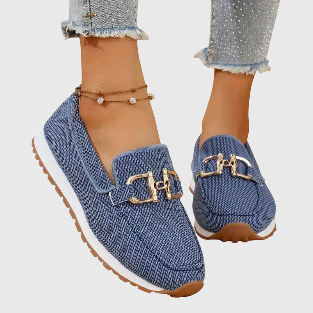 Vera Orthopedic Loafer Sneakers Blue, photo studio