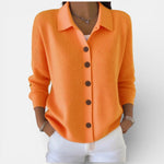 Rosanna | Knit Polo-Collar Button Blouse