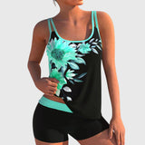 Two-Piece Swimsuit in Black Rose Tankini