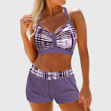 High-Waisted Ruched Bikini Set