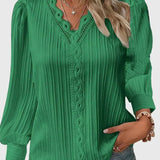 Bertie | Puff-Sleeve V-Neck Blouse