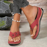 Sophia | Orthopaedic Toe-Post Sandals with Flower Appliqués