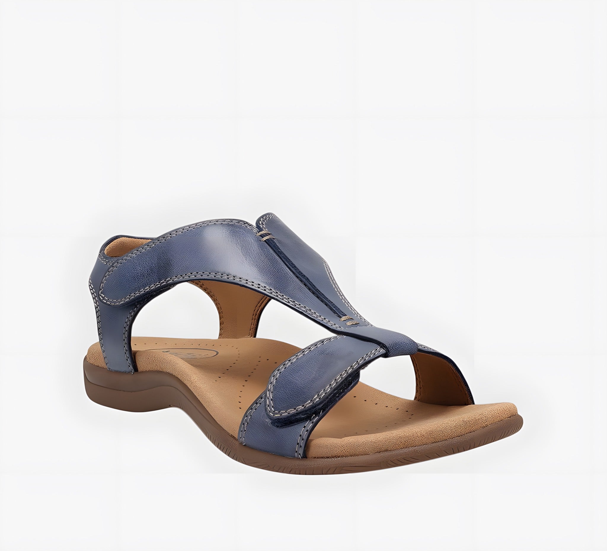Celine | Women's Comfortable Slip-On Sandals Blue, photo studio