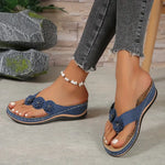 Sophia | Orthopaedic Toe-Post Sandals with Flower Appliqués
