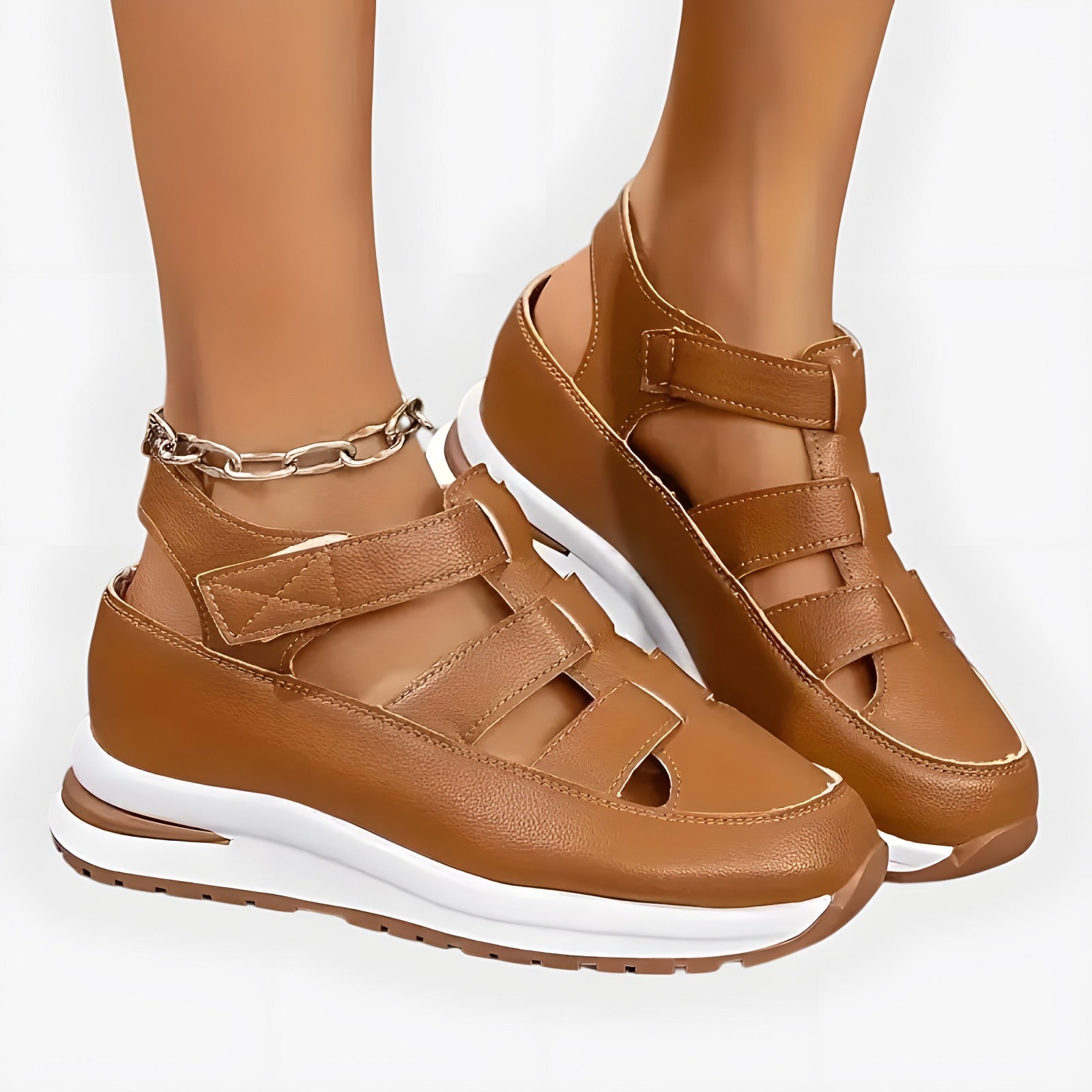 Aisling | Women's Versatile Orthopaedic Sandals Brown, photo studio