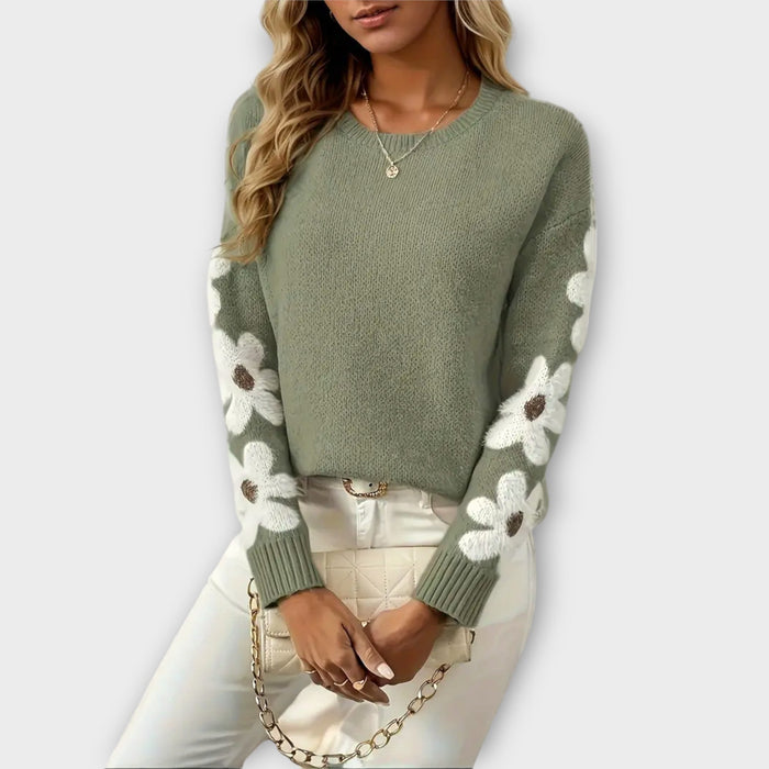 Embroidered Flowers Jumper