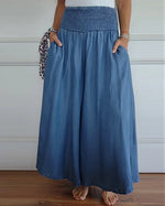 Lara | Wide-Leg Palazzo Pants with a Smocked Waist